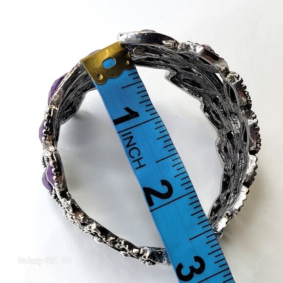 Purple Cuff Bracelet Purple Bangle - Picture 4 of 11